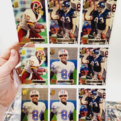 153 COLLECTABLE FOOTBALL CARDS IN PROTECTIVE SLEEVES