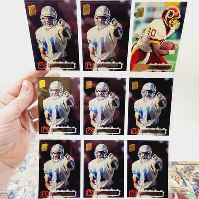 153 COLLECTABLE FOOTBALL CARDS IN PROTECTIVE SLEEVES