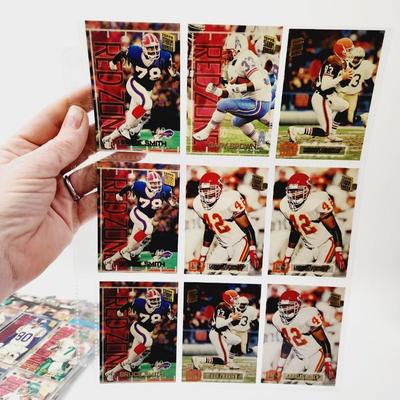 153 COLLECTABLE FOOTBALL CARDS IN PROTECTIVE SLEEVES