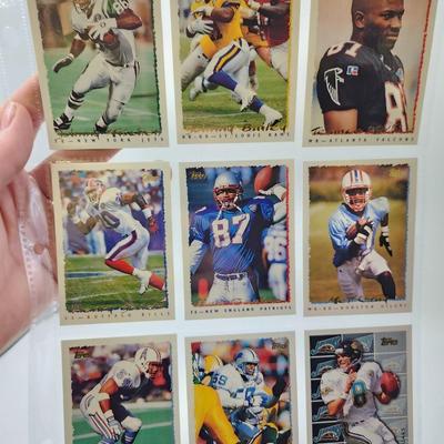 219 COLLECTABLE FOOTBALL CARDS IN PROTECTIVE SLEEVES