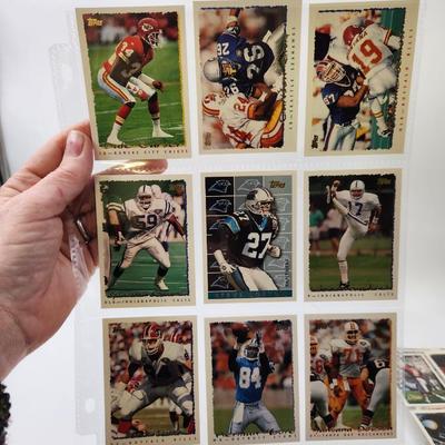 219 COLLECTABLE FOOTBALL CARDS IN PROTECTIVE SLEEVES