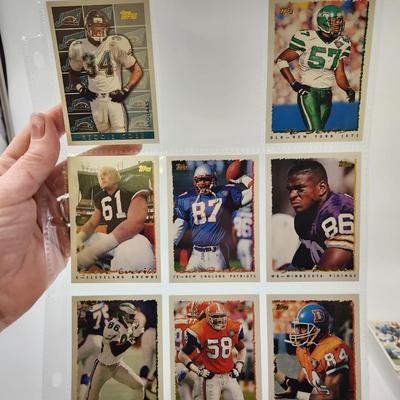 219 COLLECTABLE FOOTBALL CARDS IN PROTECTIVE SLEEVES