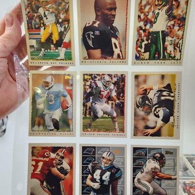 219 COLLECTABLE FOOTBALL CARDS IN PROTECTIVE SLEEVES