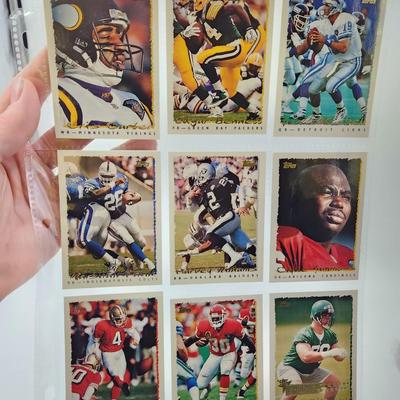 219 COLLECTABLE FOOTBALL CARDS IN PROTECTIVE SLEEVES