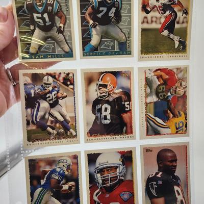 219 COLLECTABLE FOOTBALL CARDS IN PROTECTIVE SLEEVES