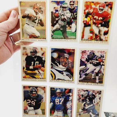 219 COLLECTABLE FOOTBALL CARDS IN PROTECTIVE SLEEVES