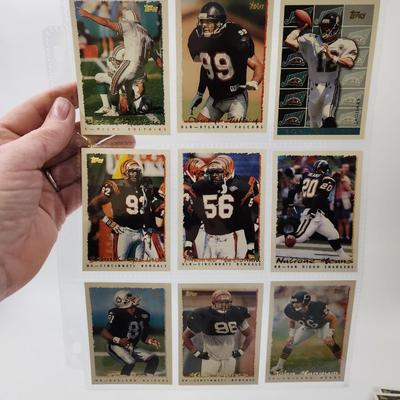 219 COLLECTABLE FOOTBALL CARDS IN PROTECTIVE SLEEVES