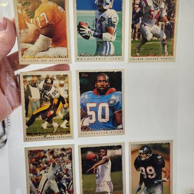 219 COLLECTABLE FOOTBALL CARDS IN PROTECTIVE SLEEVES