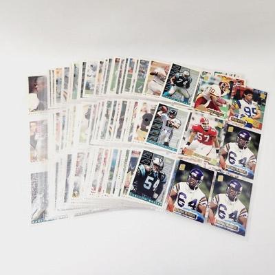 219 COLLECTABLE FOOTBALL CARDS IN PROTECTIVE SLEEVES