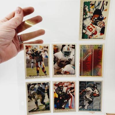 219 COLLECTABLE FOOTBALL CARDS IN PROTECTIVE SLEEVES