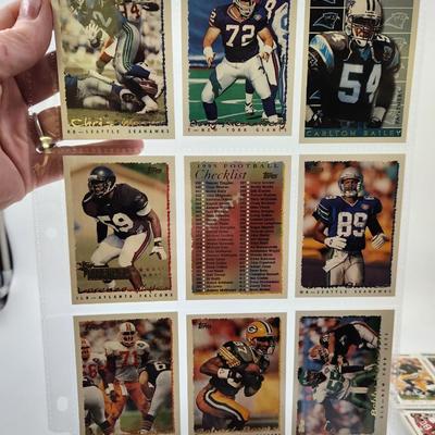 219 COLLECTABLE FOOTBALL CARDS IN PROTECTIVE SLEEVES