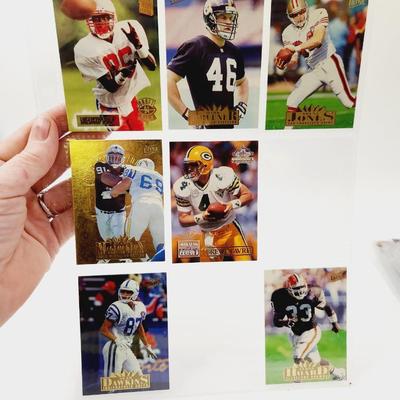 224 COLLECTABLE FOOTBALL CARDS W/ PROTECTIVE SLEEVES