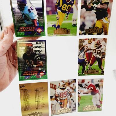 224 COLLECTABLE FOOTBALL CARDS W/ PROTECTIVE SLEEVES