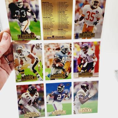224 COLLECTABLE FOOTBALL CARDS W/ PROTECTIVE SLEEVES