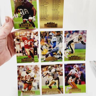 224 COLLECTABLE FOOTBALL CARDS W/ PROTECTIVE SLEEVES