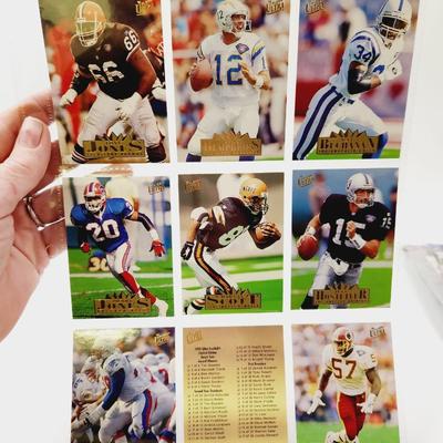 224 COLLECTABLE FOOTBALL CARDS W/ PROTECTIVE SLEEVES
