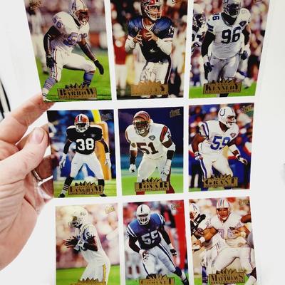 224 COLLECTABLE FOOTBALL CARDS W/ PROTECTIVE SLEEVES