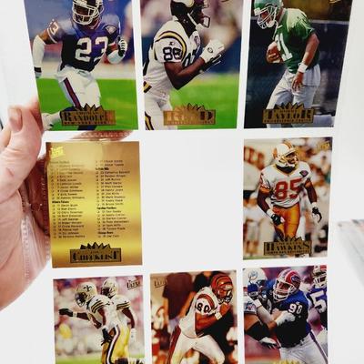224 COLLECTABLE FOOTBALL CARDS W/ PROTECTIVE SLEEVES