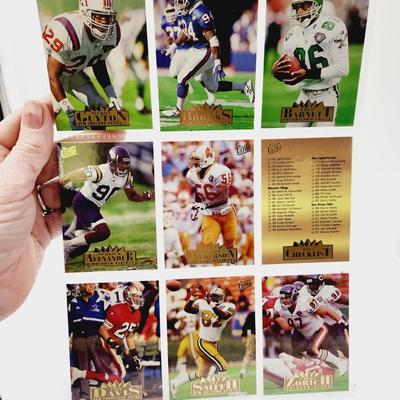 224 COLLECTABLE FOOTBALL CARDS W/ PROTECTIVE SLEEVES