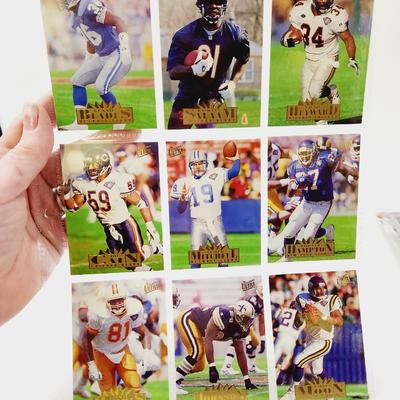 224 COLLECTABLE FOOTBALL CARDS W/ PROTECTIVE SLEEVES