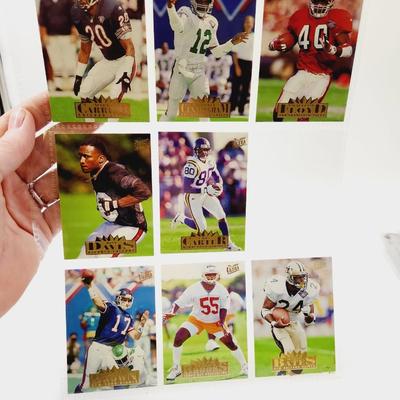 224 COLLECTABLE FOOTBALL CARDS W/ PROTECTIVE SLEEVES