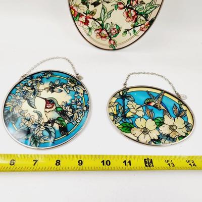 COLLECTION OF GLASS HUMMINGBIRD SUNCATCHERS
