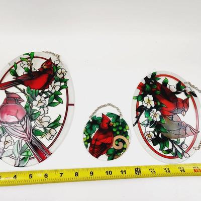 BEAUTIFUL CARDINAL COLLECTION OF SUN CATCHERS
