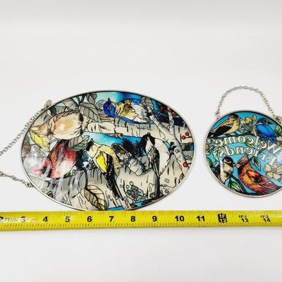 MULTI BIRD COLLECTION OF GLASS SUN CATCHERS
