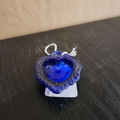 Blue glass Heart Pendant