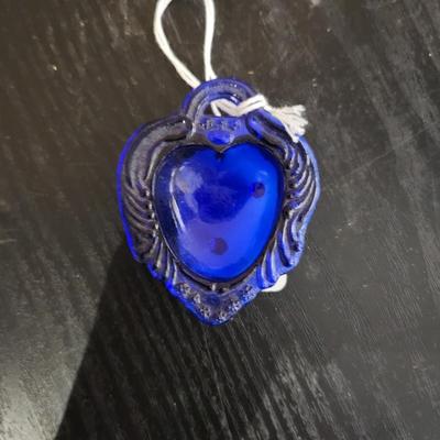 Blue glass Heart Pendant