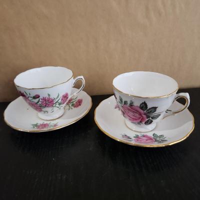 Flower tea cup and plate