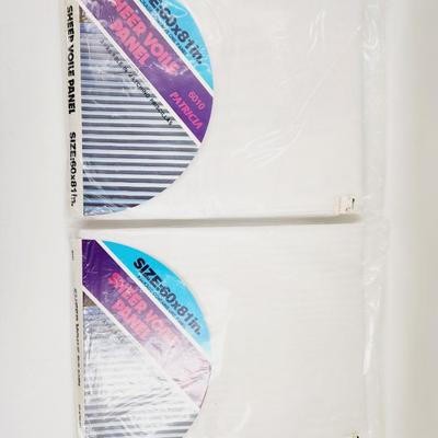 NEW VINTAGE 60 X 81 SHEER VOILE CURTAIN PANELS 2 PC