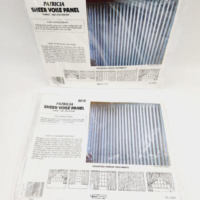 NEW VINTAGE 60 X 81 SHEER VOILE CURTAIN PANELS 2 PC