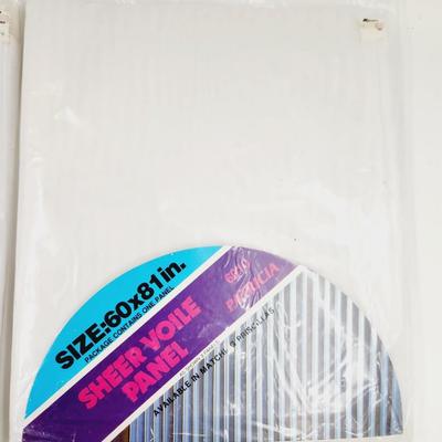 NEW VINTAGE 60 X 81 SHEER VOILE CURTAIN PANELS 2 PC