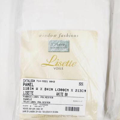 LISETTE WINDOW 118 X 84 WHITE PANEL CURTAINS