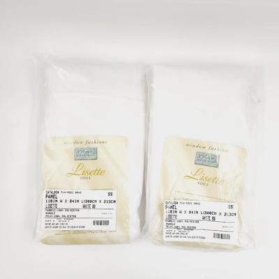 LISETTE WINDOW 118 X 84 WHITE PANEL CURTAINS