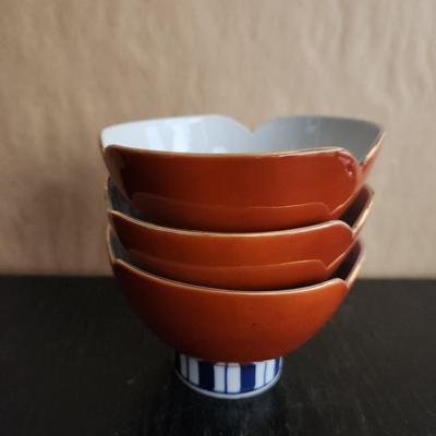 Set of three Japanese soup bowl