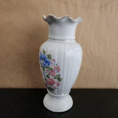 Large white glass vase