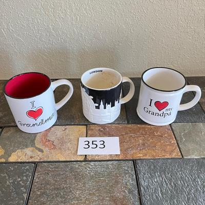 Lot of 3 mugs STARBUCK'S LONDON