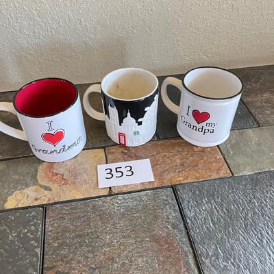 Lot of 3 mugs STARBUCK'S LONDON