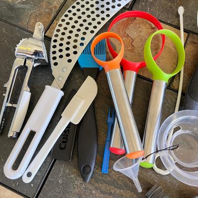 Tub of Kitchen Utensils