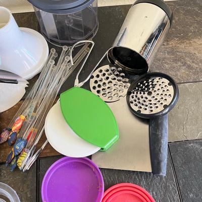 Tub of Kitchen Utensils