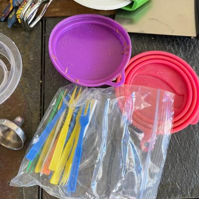 Tub of Kitchen Utensils