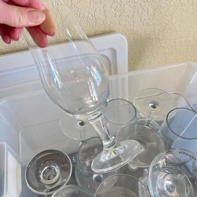 Tub of Crystal Stemware
