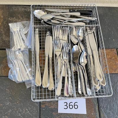 Tray of Stainless Steel flatware