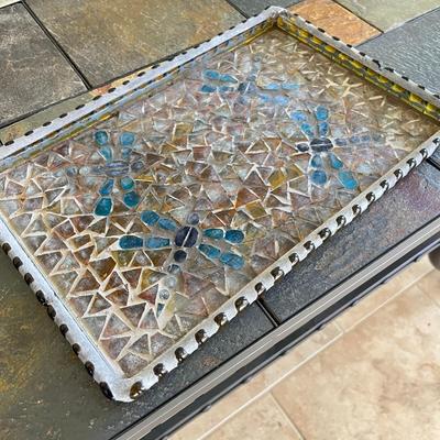 Glass mosaic Tray.