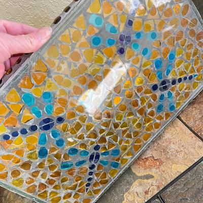 Glass mosaic Tray.