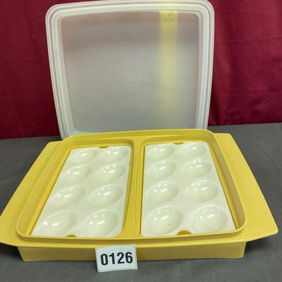 Tupperware-deviled egg container