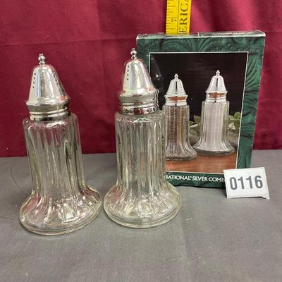 International silver salt and pepper shakers
