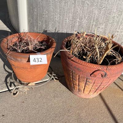 Two larger Terra Cotta pots